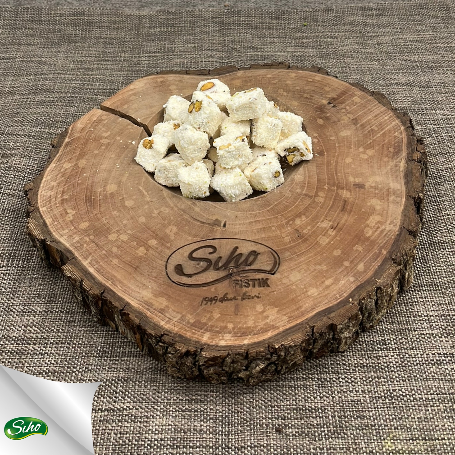 Sütlü Çifte Kavrulmuş Antep Fıstıklı Duble Lokum